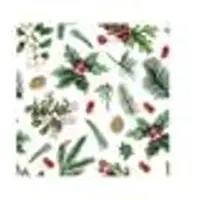 Ambiente 1 Pakje papieren lunch kerstservetten - Winter greenery white