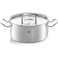 Fissler Kookpan Original Profi Collection Laag met RVS Deksel 24 cm