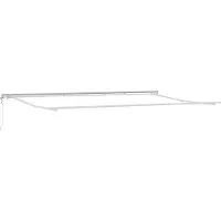 vidaXL Uitschuifbare luifel Wit 600 × 350 cm Stof en Aluminium