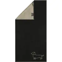 Cawö Handdoek We love Dogs Companion Black/Beige (Set van 3)