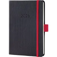 Sigel weekagenda 2026 Conceptum - formaat A6 - zwart/rood - hardcover - SI-C2609