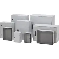Fibox CAB PC 403018 G Wandbehuizing, Installatiebehuizing 400 x 300 x 180 Polycarbonaat Grijs-wit (RAL 7035) 1 stuk(s)