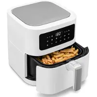 Medion E40 XL heteluchtfriteuse (5,2 L, airfryer, 2 150 W, 9 automatische programma’s, bakfunctie, frituren zonder olie, touchbediening, LED-display), mat