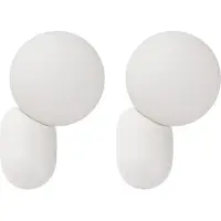 Beliani HELME - Wandlamp set van 2 - Wit - Opaalglas