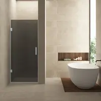 Wiesbaden Nisdeur Less 90x200 cm 8 mm Nano Rookglas Geborsteld Staal