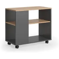 Vicco Marian Salontafel – 70 x 36.6 cm met wielen Eik goud/antraciet