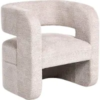 Beliani VIDSEL - Fauteuil - Beige - Chenille