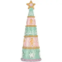 Clayre & Eef Kerstdecoratie Kerstboom Ø 9x25 cm Groen Kunststof