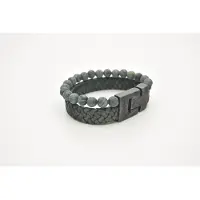 Josh -24966-Armband-Mat groen-Heren-20,5cm