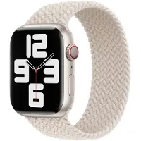 Apple Gevlochten solobandje voor de Watch | 38/40/41/42 mm - Maat 8 - Starlight