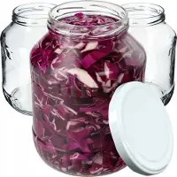 Kadax Pot 1,7 L Potten Pot voor Conserven Komkommers Tincturen Glas 8 stuks Fi 89