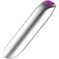 Power Escorts - Powerful Bullet Vibrator - USB Rechargeable - 20 Functions - trendy Silver - bo-22-00047