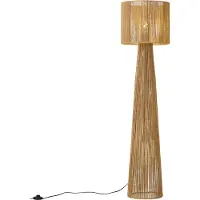 QAZQA Japandi vloerlamp naturel met kap - Dart
