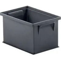 Ssi Stapelbak 14/6-4 - 2,5 l - gerecyclede kunststof - ijzergrijs - 40 stuks