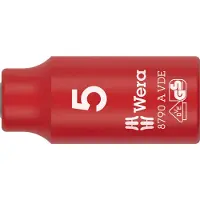 Wera 8790 A VDE 05005931001 Dop (zeskant) Dopsleutelinzetstuk Geïsoleerd 5 mm 5 mm 1/4