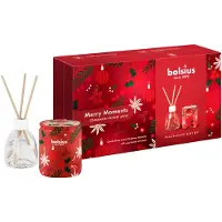 Bolsius True Glow Merry Moments Giftset Rood / Wit 21,7 X 11,9 X 7,2 Cm