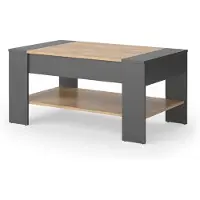 Vicco August Salontafel – 99.6 x 58.8 cm met lade Eik goud/antraciet