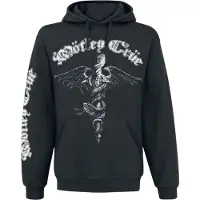 Motley crue Trui met capuchon - Hollywood - S tot XXL - voor Mannen - zwart - Maat L