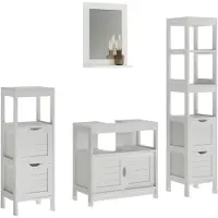 Vicco Vilda Badkamermeubelset – 4 delen Wit