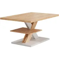 Vicco Salontafel Arivo Wit 90 x 60 cm met plank, Model 55341