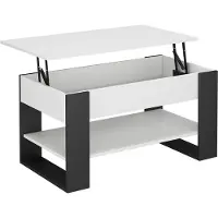 Vicco Salontafel Lifto Wit/antraciet 92 x 51 cm met liftfunctie, Model 55943