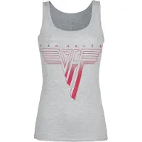 Van Halen Top - Red Logo - M tot XXL - voor Vrouwen - heather grey | Maat M