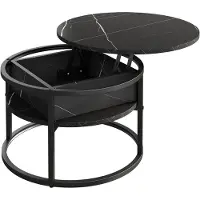 Vicco Salontafel Marlo Zwart/marmer-wit 57 x 57 cm, Model 55942