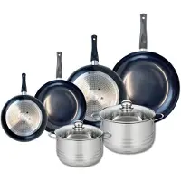 Elo Set van 4 Koekenpannen 20, 24, 28 en 32 cm en 2 kookpotten 20 en 24 cm Elo Prima Brillant