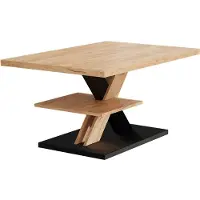 Vicco Arivo Salontafel – 90 x 60 cm met plank Zwart