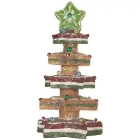 Clayre & Eef Kerstdecoratie met LED-verlichting en muziek Kerstboom 3xAAA Bruin Kunststof
