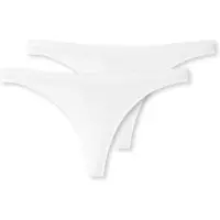 Schiesser String 2-pack katoen wit - 95/5 Dames Onderbroek - weiss