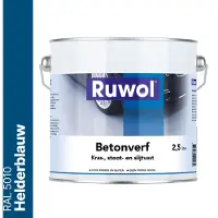 Ruwol Betonverf Helderblauw (RAL 5010) 2,5 liter