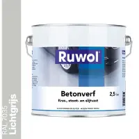 Ruwol Betonverf Lichtgrijs (RAL 7035) 2,5 liter