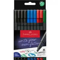 Faber-Castell fineliner - Grip - scrhijfbreedte 0,4mm - Office set - 10 stuks - FC-151691