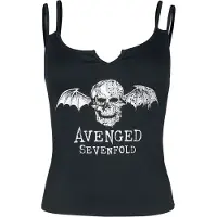 Avenged Sevenfold Top - Deathbat - S tot XXL - voor Vrouwen - zwart | Maat XXL