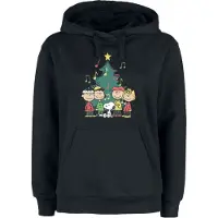 Peanuts Trui met capuchon - - Christmas Tree - S tot 3XL - voor Vrouwen - zwart - Maat 3XL