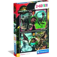 Clementoni - Puzzel - 2 x 60 stukjes - Jurassic World Rebirth - vanaf 4 jaar