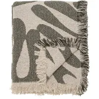 Bloomingville Alk katoenen plaid 130x160 cm Beige-groen