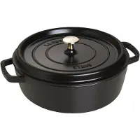 Staub Lage Ronde Cocotte 26 cm 3,8 l - Zwart