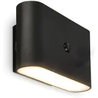 Briloner LED-wandlamp Chat, zwart, Woon-/ Eetkamer, Kunststof, Modern, LED wandlamp