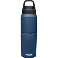 CamelBak Multibev Vacuum RVS - Waterfles met afneembare koffie / theebeker - 650 ml + 500 ml - Blauw / Blauw (Navy /Navy)