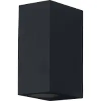 Osram ENDURA Classic Square Updown buitenwandlamp, zwart, GU10 voet (max 35W), kan worden uitgerust met een normale of slimme lamp, down of up/down types, IP44 bescherming