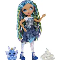 Rainbow High Shimmers met slijm-modepop - Skyler (blauw)