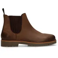 Manfield Bruine nubuck chelsea boots | Maat 44