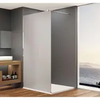 Bruckner Spitza douchewand 80x200 chroom mat glas