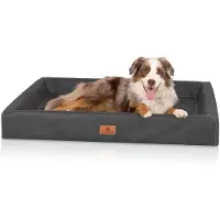 Knuffelwuff orthopedisch hondenbed Austin van kunstleer XXXL 155 x 125 cm zwart