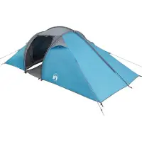 vidaXL Tunnel tent met dak met opslag Blauw 510 x 240 x 156 cm taft