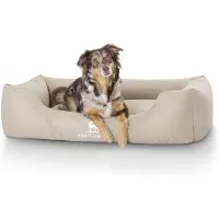 Knuffelwuff waterafstotende hondenbed Finlay XL 105 x 75cm beige