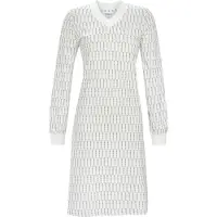 Ringella Stippen nachthemd warm katoen - Wit - Maat - 50