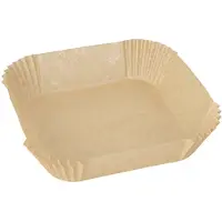 Papstar 100 Bakpapier 16 cm x 16 cm x 4,5 cm bruin voor heteluchtfriteuses
